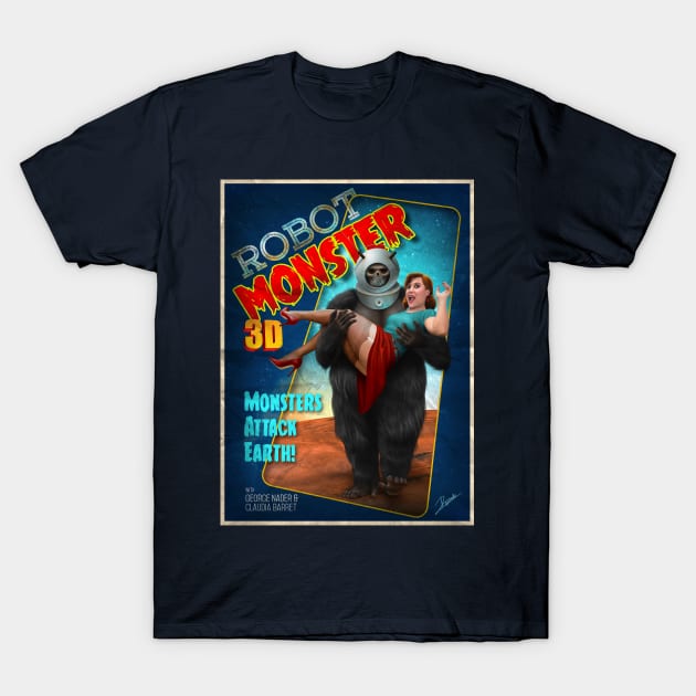 Robot Monster Poster T-Shirt by Rosado